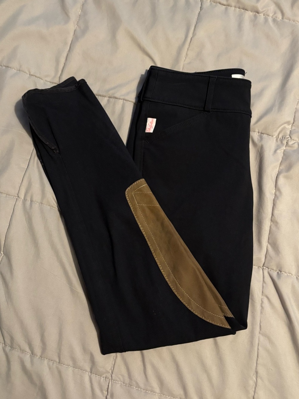 Tailored Sportsman Trophy Hunter Black Breeches 26L - Velcro - Low-Rise
